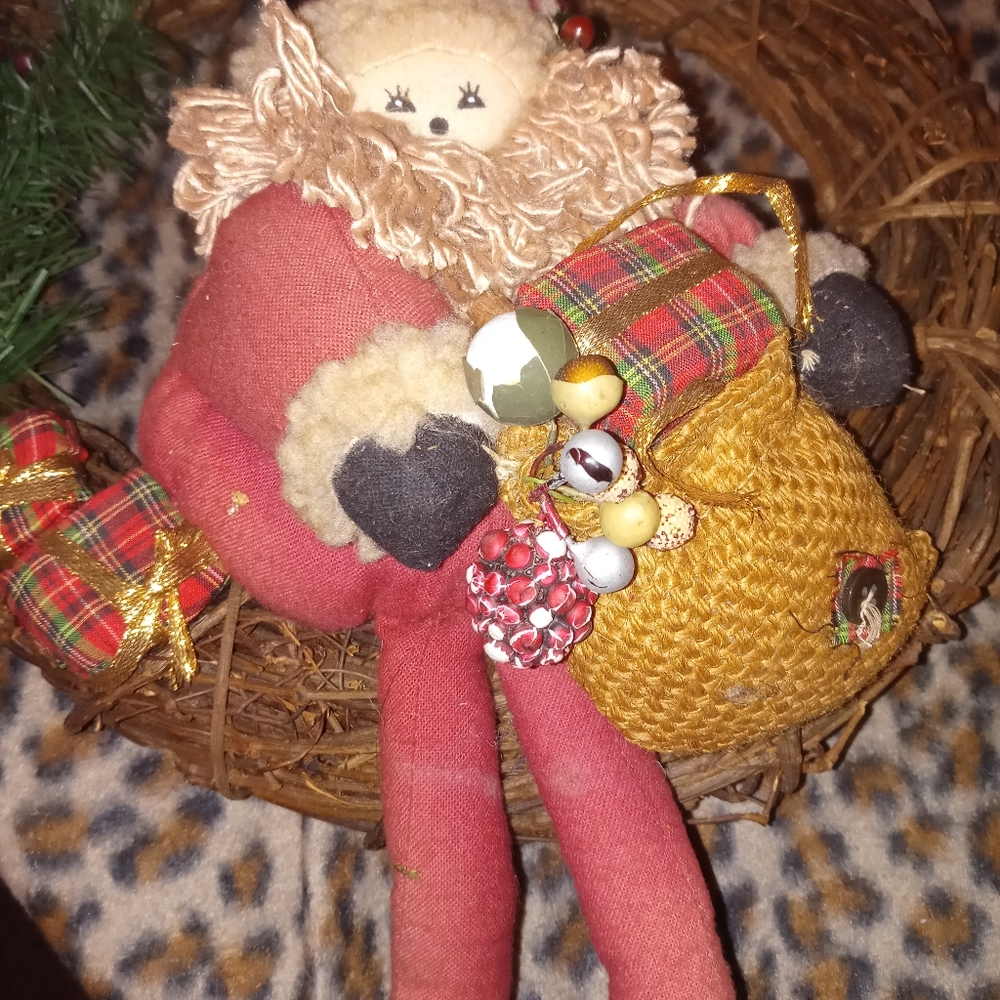 Christmas Door Wreath with Santa